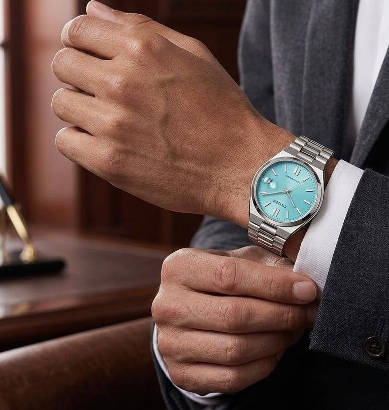 Citizen Tsuyosa Automático · Acero / Esfera azul celeste