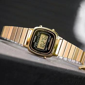 Casio Vintage LA670WGA · Dorado / Cara negra