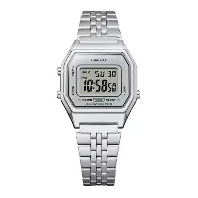 Casio Vintage LA680WA · Plateado / Cara clara