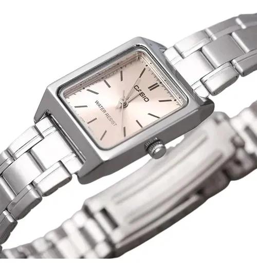 Casio LTP-V007D · Acero / Cara rosada