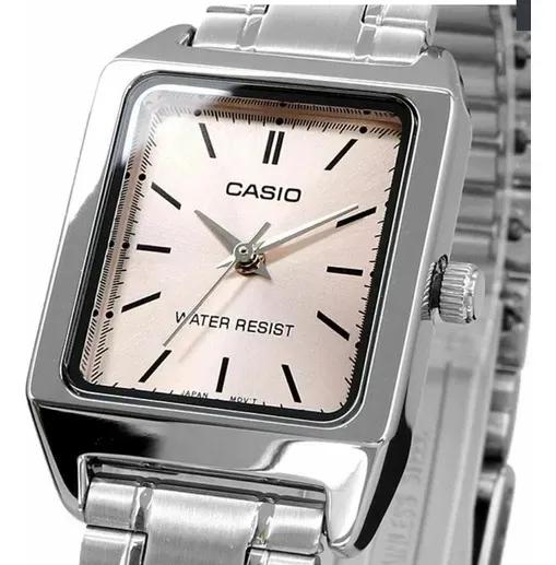 Casio LTP-V007D · Acero / Cara rosada