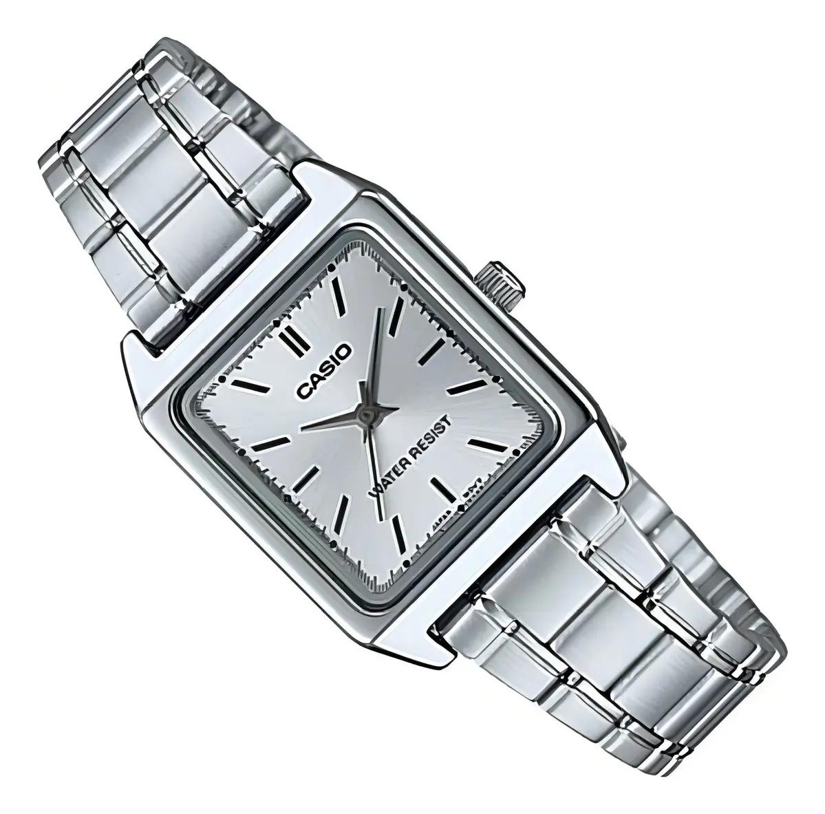 Casio LTP-V007D · Acero / Cara blanca