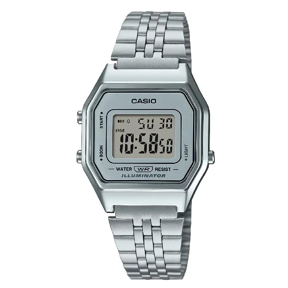 Casio Vintage LA680WA · Plateado / Cara clara