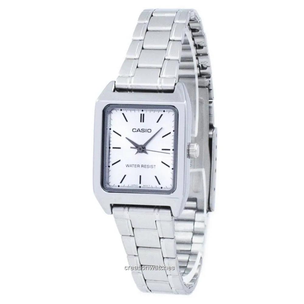 Casio LTP-V007D · Acero / Cara blanca